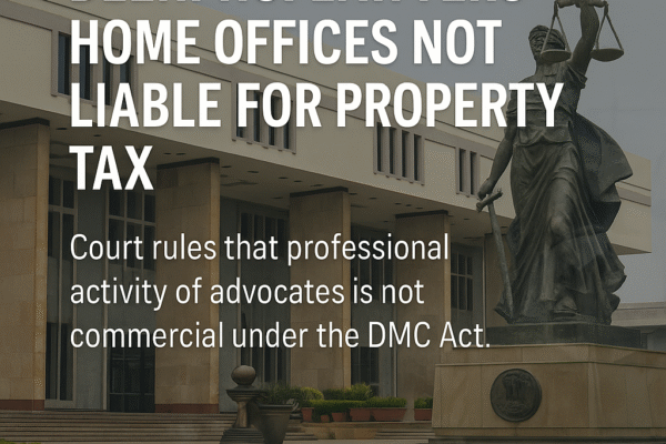 Delhi High Court: Lawyers’ Offices in Homes Not Liable for Property Tax