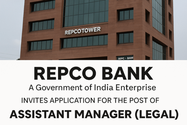 Repco Bank Invites Applications for Assistant Manager (Legal) Posts