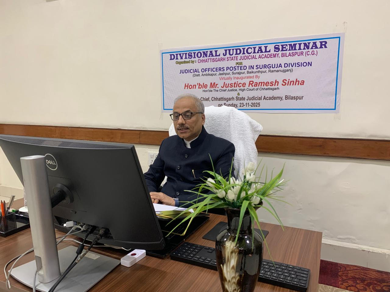 ‘Justice Flows From the Judge’s Conscience’: Chief Justice Sinha Addresses Surguja Judicial Officers