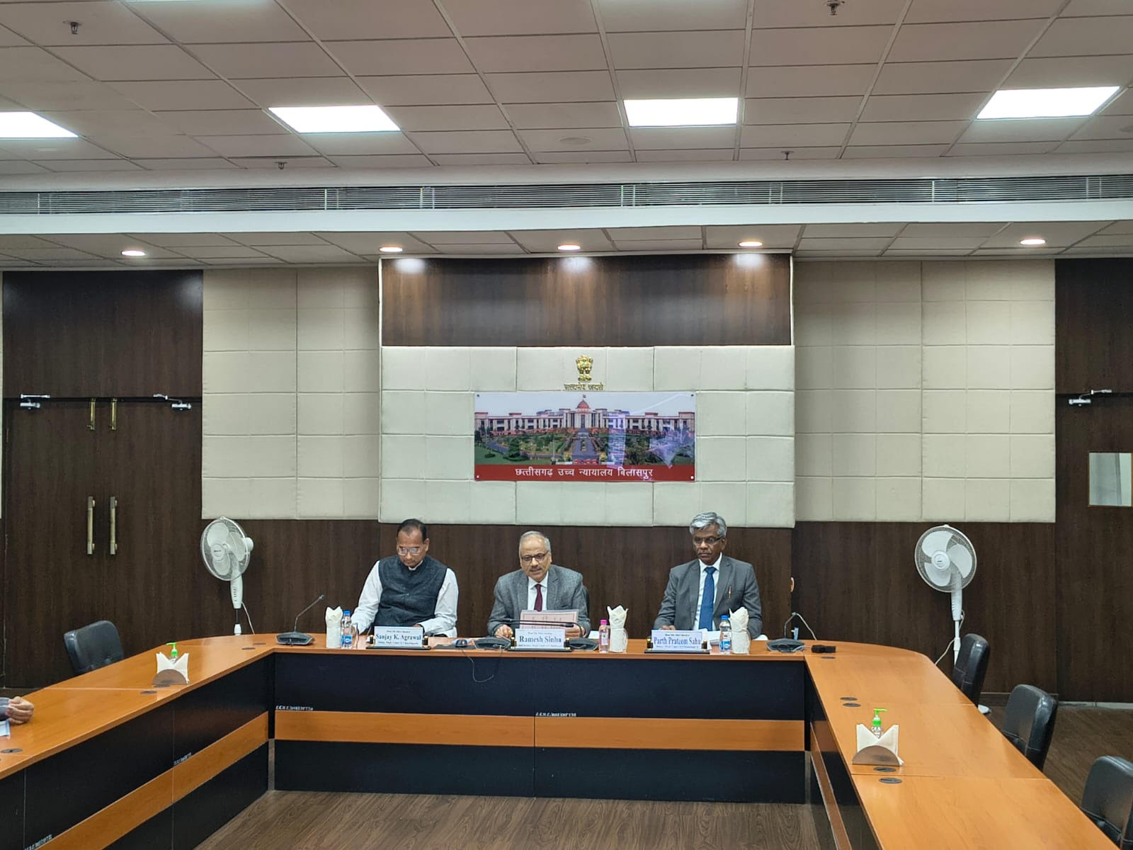 Justice Ramesh Sinha, Chief Justice, High Court of Chhattisgarh conducts Virtual Review Meeting on preparations for the National Lok Adalat scheduled on 13th December 2025